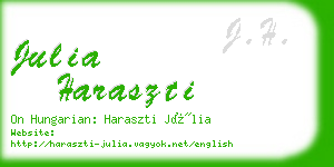 julia haraszti business card